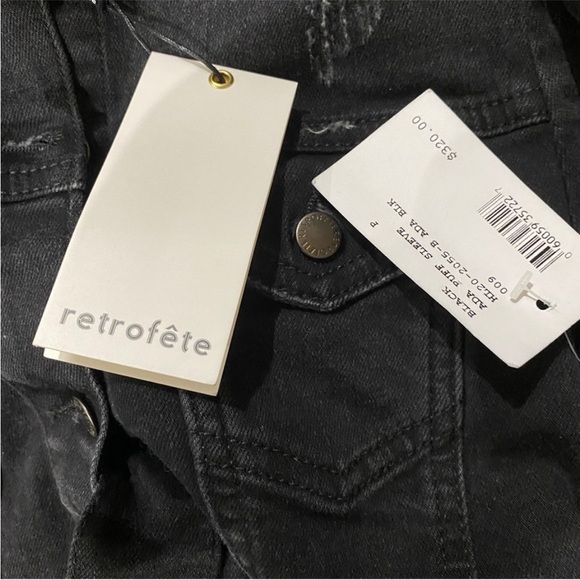 Retrofete puff sleeve Ada jacket in faded black - Picture 12 of 13